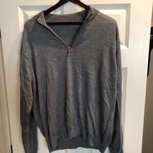 Crown Vintage Gray Zip Up Sweater